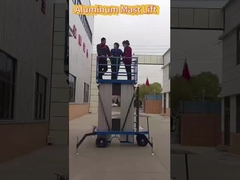 12 متری بلند کن دو طرفه بلند کن تلسکوپی آلومینیوم بلند کن