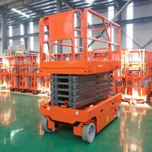 خرید باطری کار می کند خودران قیچی لیفت تلفن همراه نارنجی برای محل کار بالا online manufacture
