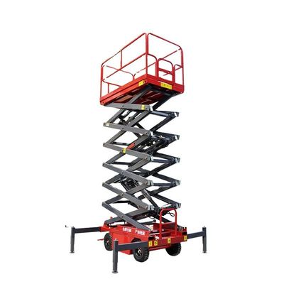 خرید 8m قیچی لیفت هیدرولیک هوائی قیچی پلی فرم بلند 1000KGs online manufacture