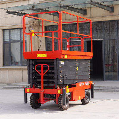 خرید 2m تا 4m Mini Mobile Scissor Lift 300kg پورتال هیدرولیک پلیتفرم لیفت online manufacture