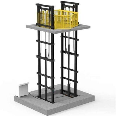خرید 2 - 5 تن پلی فرم بلند کردن بار دو راهنمای ریلی آسانسور بار صنعتی online manufacture
