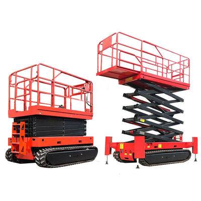 خرید 6 - 10 متری هیدرولیک چرخ خزنده قیچی بلند 450 کیلوگرم پلت فرم کار بلند online manufacture