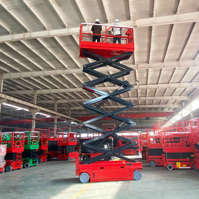 خرید 16m Electric Self Propelled Scissor Lift 230KG Capacity تولید آنلاین