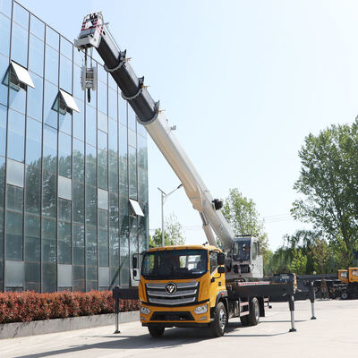 خرید جرثقیل هیدرولیکی بوم ۱۰ متری نصب شده بر روی کامیون با بازوی مستقیم تولید آنلاین