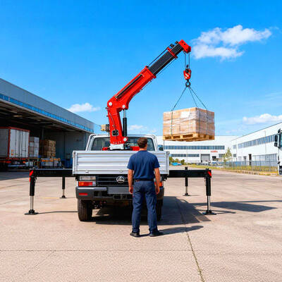 خرید 4 تن کوچک کشنده بوم کامیون نصب جرثقیل برای پیکاپ مینی تولید آنلاین