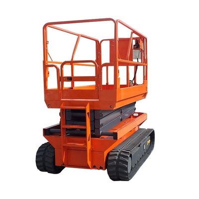 200kg 4m-6m Crawler Scissor Lift سیستم بلند کردن خودران هیدرولیک