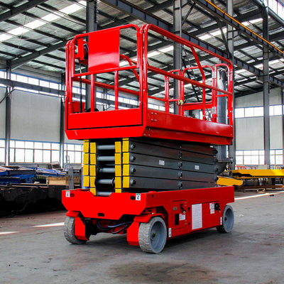 پلت فرم بلند کن برق هیدرولیک خودران قیچی 12m 320kg ظرفیت بار