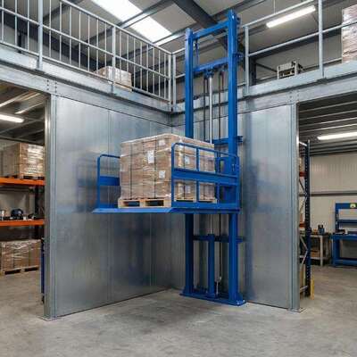 ظرفیت بار 1000 کیلوگرم آسانسور بار 2 3 طبقه برای مصارف صنعتی